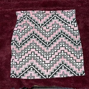 Aztec Style Print Mini Skirt